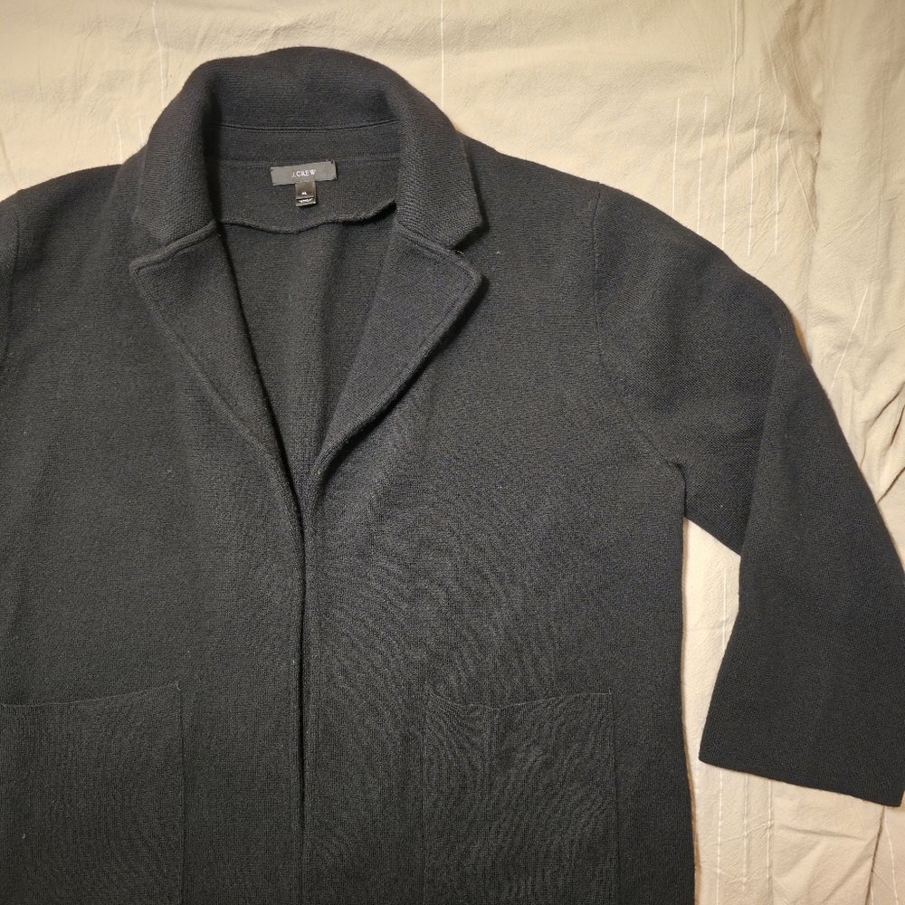 J.Crew Sweater Blazer | Black | Size XL